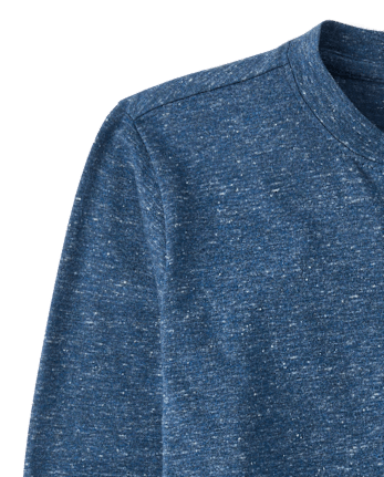 Boys Marled Henley Top