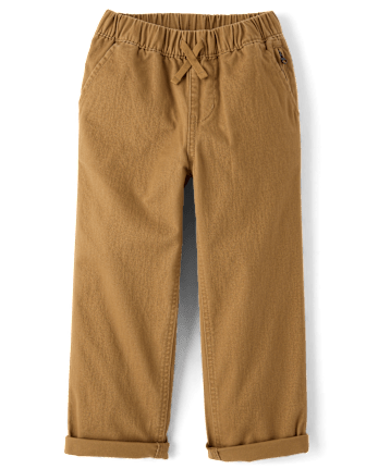 Boys Roll Cuff Pull On Chino Pants