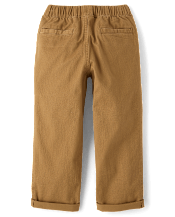 Boys Roll Cuff Pull On Chino Pants
