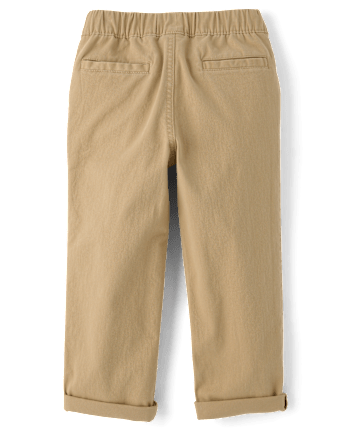 Boys Roll Cuff Pull On Chino Pants