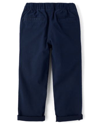 Boys Roll Cuff Pull On Chino Pants