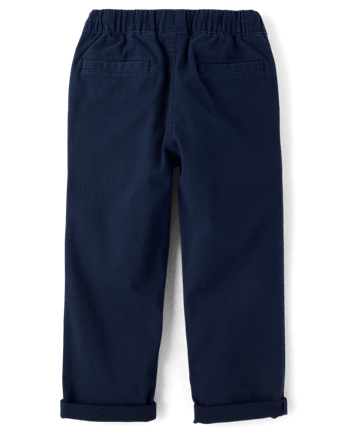 Boys Roll Cuff Pull On Chino Pants - TIDAL