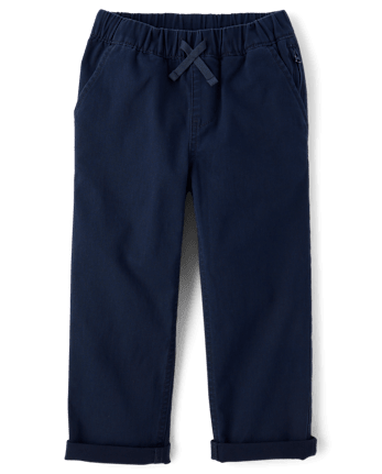 Boys Roll Cuff Pull On Chino Pants