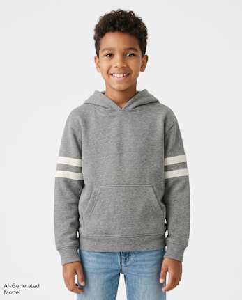 Boys Varsity Stripe Premium Fleece Hoodie - H/T HOUND