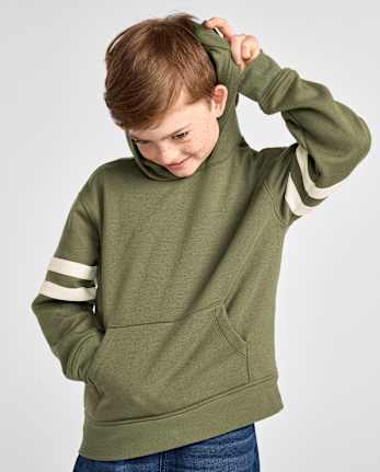 Boys Varsity Stripe Premium Fleece Hoodie