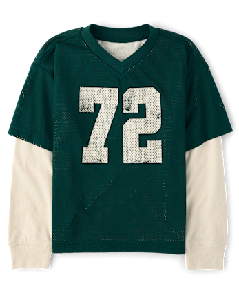 Boys Quick Dry Varsity Mesh Layered Top