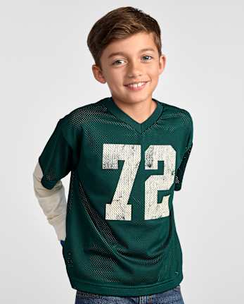 Boys Quick Dry Varsity Mesh Layered Top
