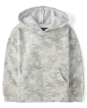 Boys Camo Premium Fleece Hoodie