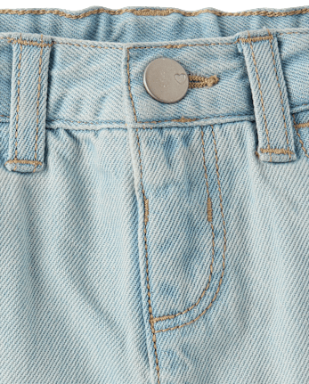 Toddler Girls Denim Pleated Skort