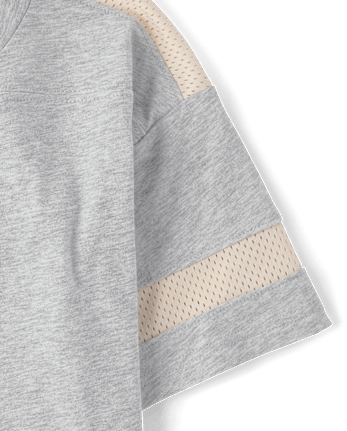 Boys Contrast Mesh Football Tee