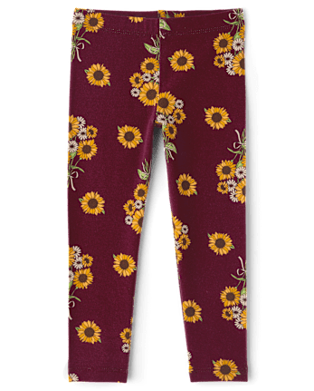 Baby And Toddler Girls Sunflower Leggings