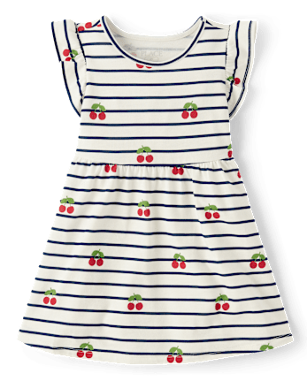 Baby And Toddler Girls Print Flutter Dress