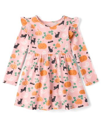 Baby And Toddler Girls Halloween Flutter Dress