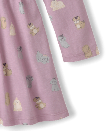 Baby And Toddler Girls Dog Flutter Dress