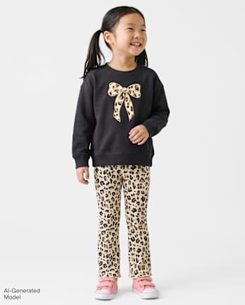 Baby And Toddler Girls Print Flare Leggings - CANOE