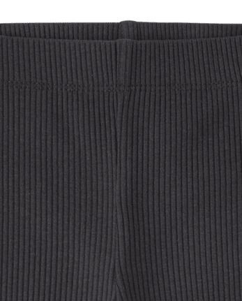 Baby And Toddler Girls Ribbed Lettuce Flare Leggings