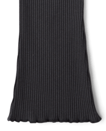 Baby And Toddler Girls Ribbed Lettuce Flare Leggings