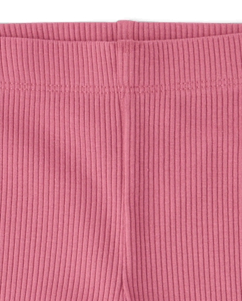 Baby And Toddler Girls Ribbed Lettuce Flare Leggings