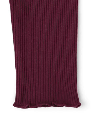 Baby And Toddler Girls Ribbed Lettuce Leggings