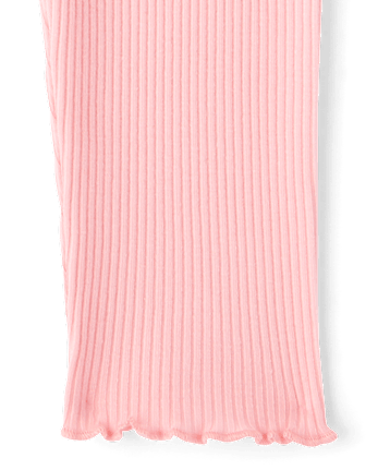 Baby And Toddler Girls Ribbed Lettuce Leggings