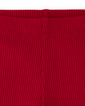 Baby And Toddler Girls Ribbed Lettuce Leggings