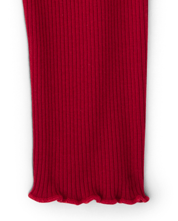 Baby And Toddler Girls Ribbed Lettuce Leggings