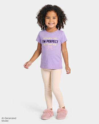 Baby And Toddler Girls Ribbed Lettuce Leggings - FRAPPE