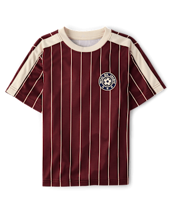 Boys Striped Varsity Soccer Jersey