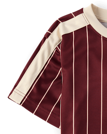 Boys Striped Varsity Soccer Jersey