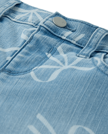 Toddler Girls Bow Wide Leg Jeans