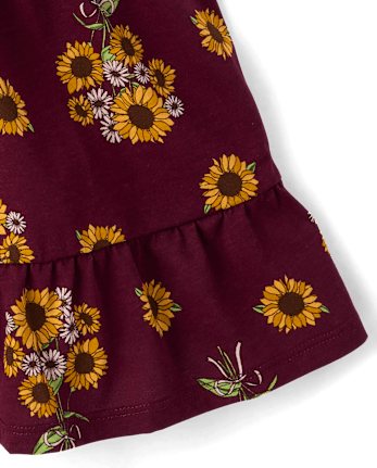 Baby And Toddler Girls Sunflower Ruffle Dress