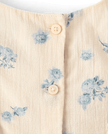 Baby And Toddler Girls Floral Textured Flutter Dress