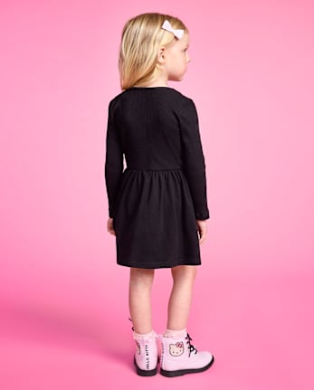 Toddler Girls Hello Kitty® Glitter Puff Print Bubble Dress