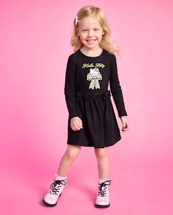 Toddler Girls Hello Kitty® Glitter Puff Print Bubble Dress