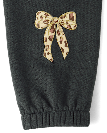 Toddler Girls Embellished Premium Fleece Jogger Pants
