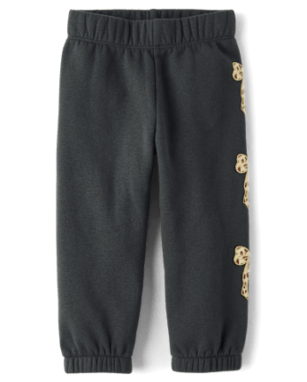 Toddler Girls Embellished Premium Fleece Jogger Pants
