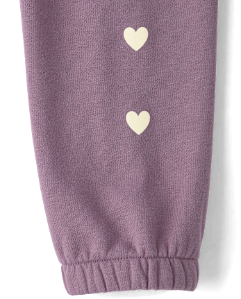 Toddler Girls Embellished Premium Fleece Jogger Pants