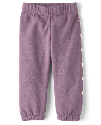 Toddler Girls Embellished Premium Fleece Jogger Pants