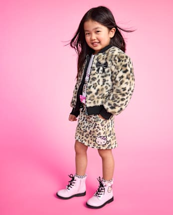 Toddler Girls Hello Kitty® Embroidered Leopard Skort