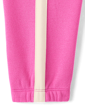 Toddler Girls Side Stripe Premium Fleece Jogger Pants