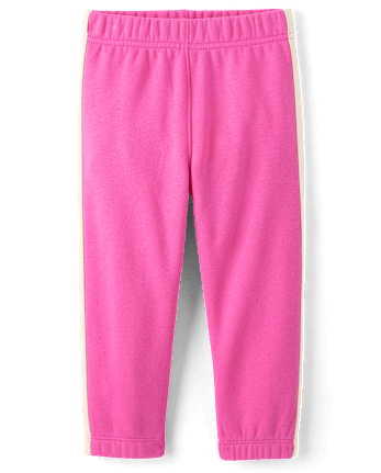 Toddler Girls Side Stripe Premium Fleece Jogger Pants