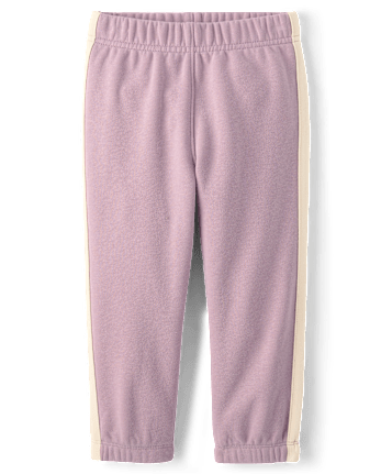 Toddler Girls Side Stripe Premium Fleece Jogger Pants