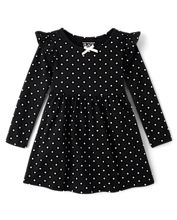 Baby And Toddler Girls Polka Dot Flutter Dress