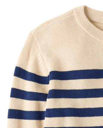 Boys Striped Colorblock Sweater