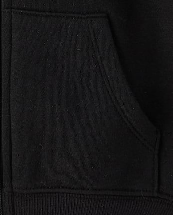 Girls Embellished Premium Fleece Zip Up Hoodie