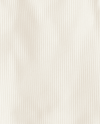 Toddler Girls Embroidered Ribbed Tee - MARSHMALLOW