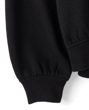 Girls Embellished Premium Fleece Cropped Sweatshirt