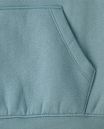Girls Puff Print Lace Stripe Premium Fleece Hoodie