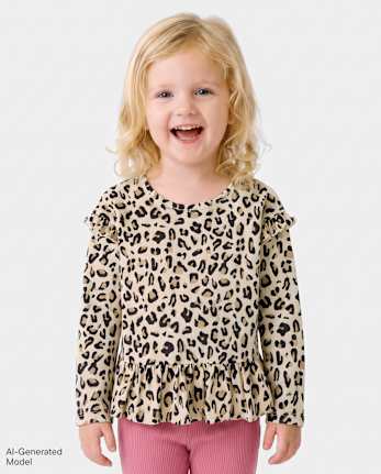 Toddler Girls Print Peplum Top - CANOE