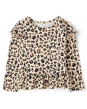 Toddler Girls Print Peplum Top
